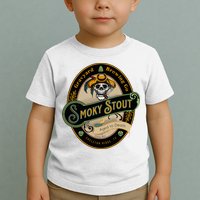 Graveyard Brewery Craft Beer Label Skeleton With Cigar Toddler T-Shirt