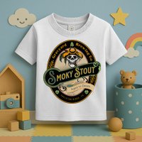 Graveyard Brewery Craft Beer Label Skeleton With Cigar Toddler T-Shirt