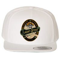Graveyard Brewery Craft Beer Label Skeleton With Cigar Wool Snapback Cap