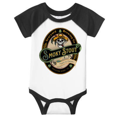 Graveyard Brewery Craft Beer Label Skeleton With Cigar Infant Baby Jersey Bodysuit