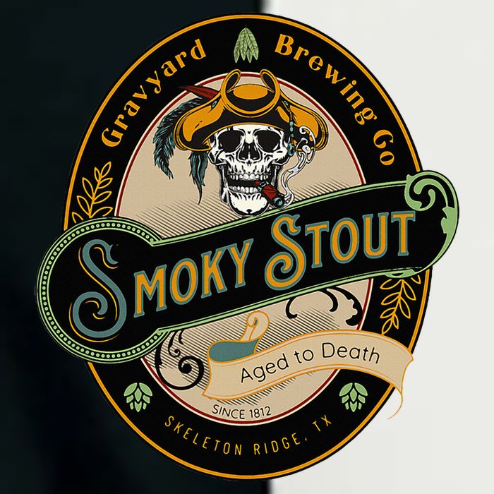 Graveyard Brewery Craft Beer Label Skeleton With Cigar Infant Baby Jersey Bodysuit