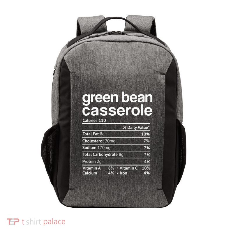 Green Beans Casserole Nutrition Facts Thanksgiving Vector Backpack