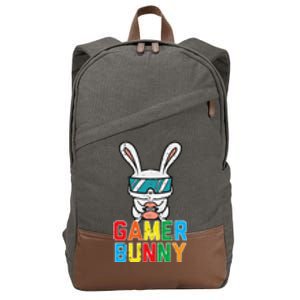 Gamer Bunny Cute Easter Video Game Gaming Cotton Canvas Backpack