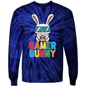 Gamer Bunny Cute Easter Video Game Gaming Tie-Dye Long Sleeve Shirt