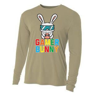 Gamer Bunny Cute Easter Video Game Gaming Cooling Performance Long Sleeve Crew