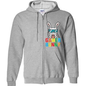 Gamer Bunny Cute Easter Video Game Gaming Full Zip Hoodie