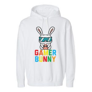 Gamer Bunny Cute Easter Video Game Gaming Garment-Dyed Fleece Hoodie