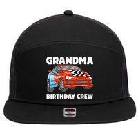 Grandma Birthday Crew Race Car Nana Racing Car Theme 7 Panel Mesh Trucker Snapback Hat