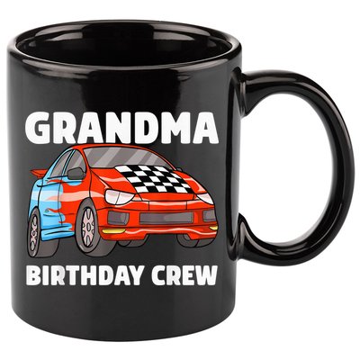 Grandma Birthday Crew Race Car Nana Racing Car Theme 11oz C Handle Ceramic Mug