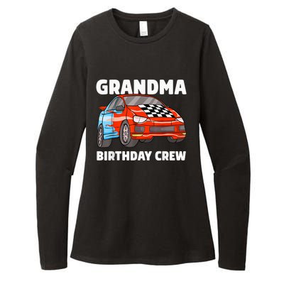 Grandma Birthday Crew Race Car Nana Racing Car Theme Womens CVC Long Sleeve Shirt