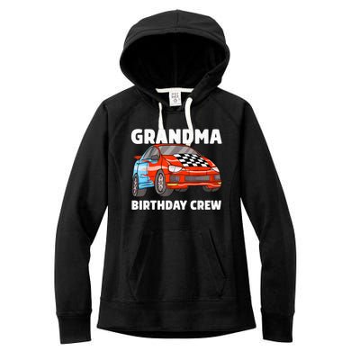 Grandma Birthday Crew Race Car Nana Racing Car Theme Women's Fleece Hoodie