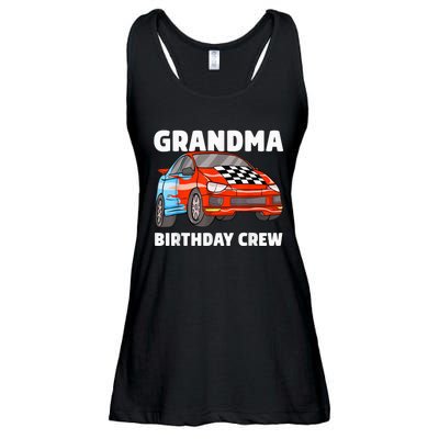 Grandma Birthday Crew Race Car Nana Racing Car Theme Ladies Essential Flowy Tank