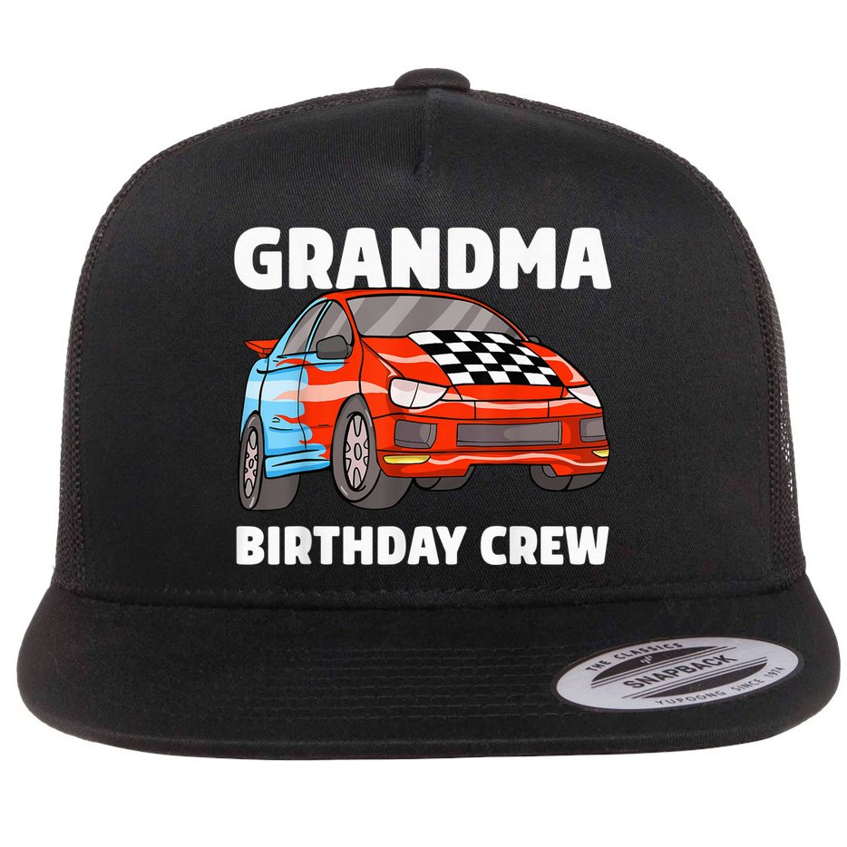 Grandma Birthday Crew Race Car Nana Racing Car Theme Flat Bill Trucker Hat