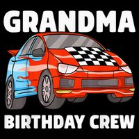 Grandma Birthday Crew Race Car Nana Racing Car Theme Flat Bill Trucker Hat