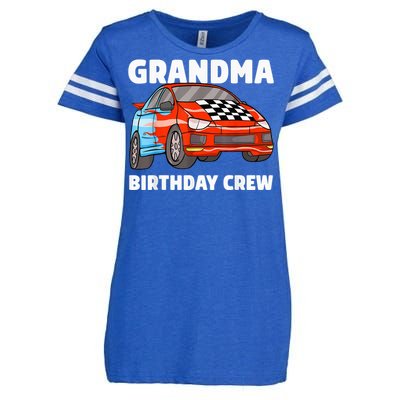 Grandma Birthday Crew Race Car Nana Racing Car Theme Enza Ladies Jersey Football T-Shirt