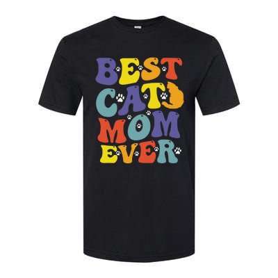 Groovy Best Cat Mom Ever Mother's Day Cats Lover Funny Softstyle® CVC T-Shirt