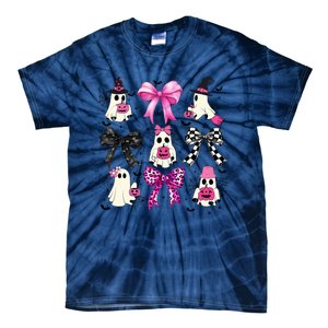 Ghost Bow Coquette Halloween Spooky Season Tie-Dye T-Shirt