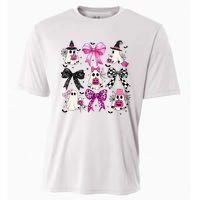 Ghost Bow Coquette Halloween Spooky Season Cooling Performance Crew T-Shirt