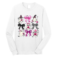 Ghost Bow Coquette Halloween Spooky Season Long Sleeve Shirt