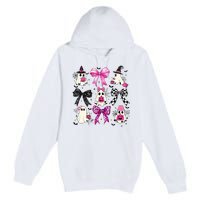 Ghost Bow Coquette Halloween Spooky Season Premium Pullover Hoodie