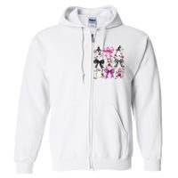 Ghost Bow Coquette Halloween Spooky Season Full Zip Hoodie