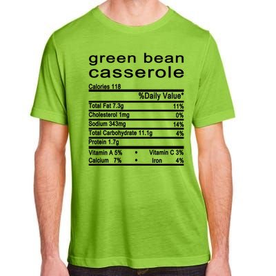 Green Bean Casserole Nutrition Facts Label Adult ChromaSoft Performance T-Shirt