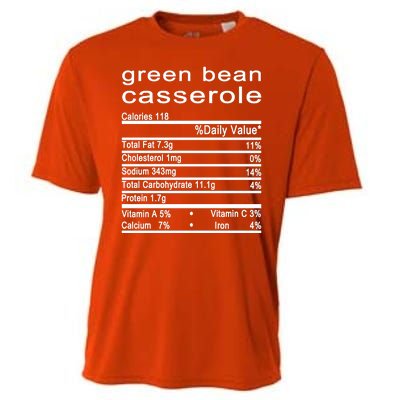 Green Bean Casserole Nutrition Facts Label Cooling Performance Crew T-Shirt