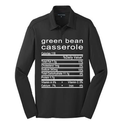 Green Bean Casserole Nutrition Facts Label Silk Touch Performance Long Sleeve Polo