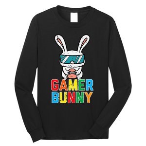 Gamer Bunny Cute Easter Video Game Gaming Long Sleeve Shirt