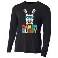 Gamer Bunny Cute Easter Video Game Gaming Cooling Performance Long Sleeve Crew