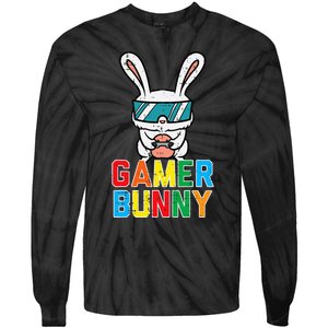 Gamer Bunny Cute Easter Video Game Gaming Tie-Dye Long Sleeve Shirt