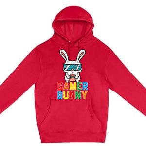 Gamer Bunny Cute Easter Video Game Gaming Premium Pullover Hoodie