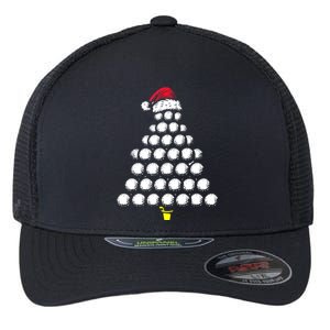 Golf Balls Christmas Tree Xmas Golfing Golfer Christmas Golf Flexfit Unipanel Trucker Cap