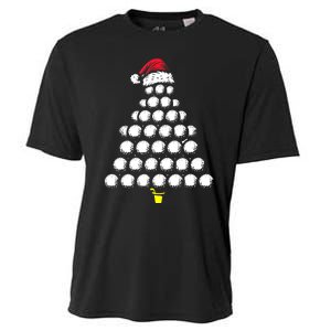 Golf Balls Christmas Tree Xmas Golfing Golfer Christmas Golf Cooling Performance Crew T-Shirt