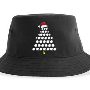 Golf Balls Christmas Tree Xmas Golfing Golfer Christmas Golf Sustainable Bucket Hat