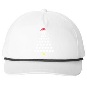 Golf Balls Christmas Tree Xmas Golfing Golfer Christmas Golf Snapback Five-Panel Rope Hat