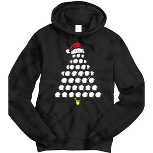 Golf Balls Christmas Tree Xmas Golfing Golfer Christmas Golf Tie Dye Hoodie