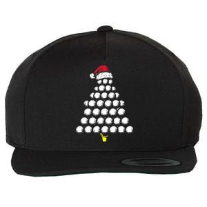 Golf Balls Christmas Tree Xmas Golfing Golfer Christmas Golf Wool Snapback Cap