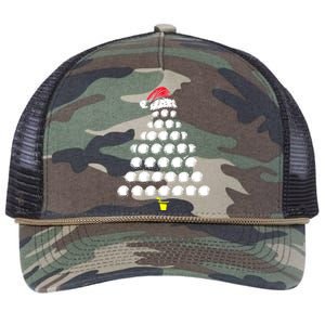 Golf Balls Christmas Tree Xmas Golfing Golfer Christmas Golf Retro Rope Trucker Hat Cap