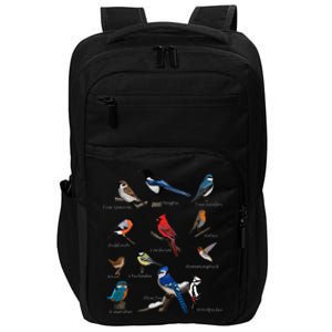 Garden Birds Cardinal Blue Jay Hummingbird Robin Wren Finch Impact Tech Backpack