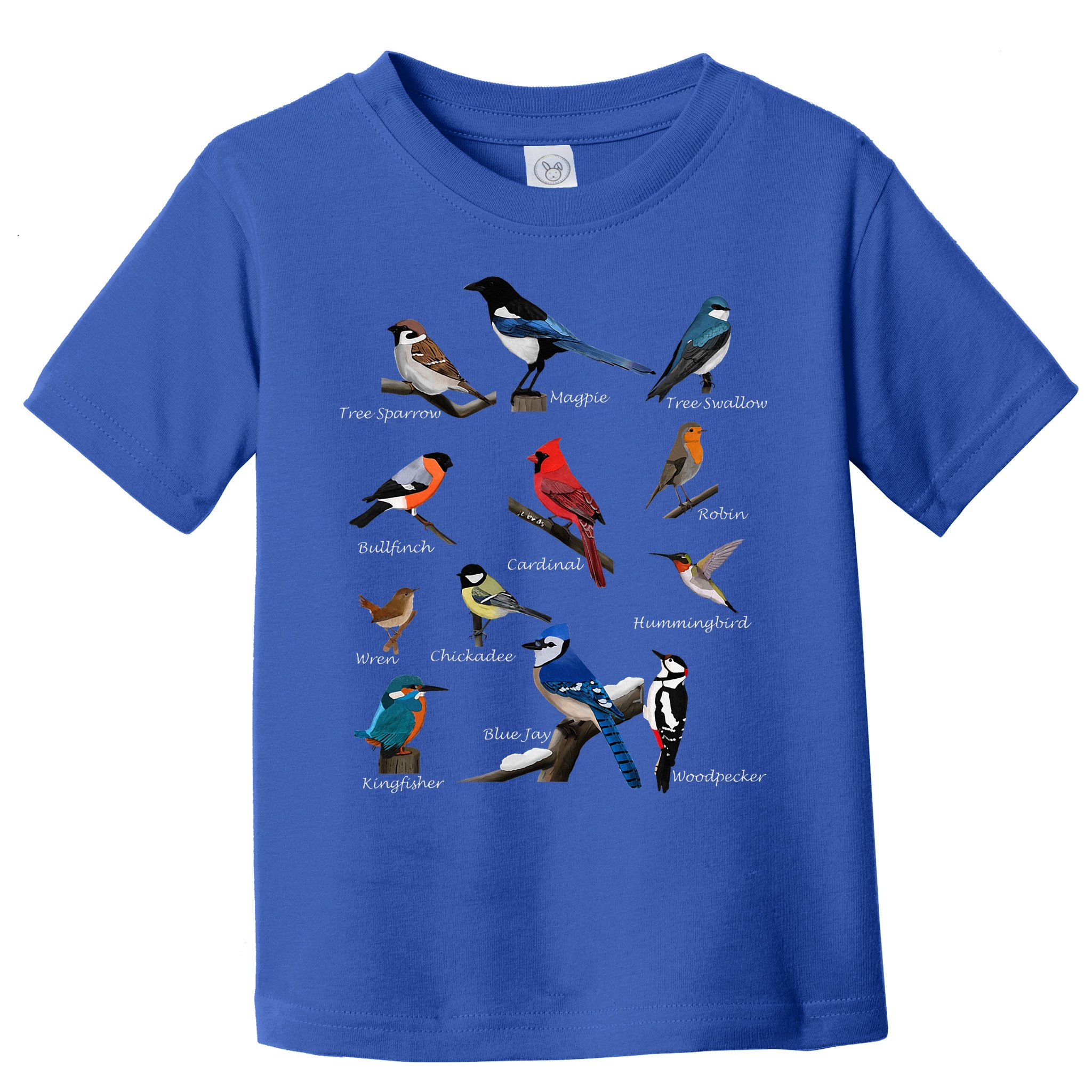 Garden Birds Cardinal Blue Jay Hummingbird Robin Wren Finch Toddler T-Shirt