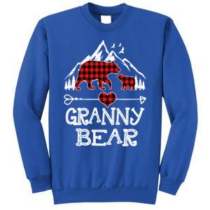 Granny Bear Christmas Pajama Red Plaid Buffalo For Meaningful Gift Sweatshirt