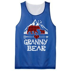 Granny Bear Christmas Pajama Red Plaid Buffalo For Meaningful Gift Mesh Reversible Basketball Jersey Tank