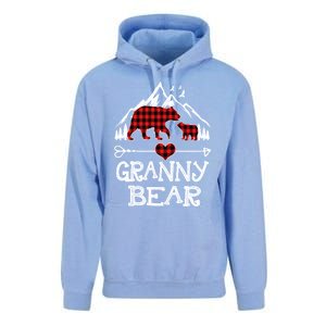 Granny Bear Christmas Pajama Red Plaid Buffalo For Meaningful Gift Unisex Surf Hoodie