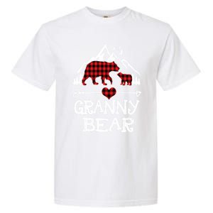 Granny Bear Christmas Pajama Red Plaid Buffalo For Meaningful Gift Garment-Dyed Heavyweight T-Shirt