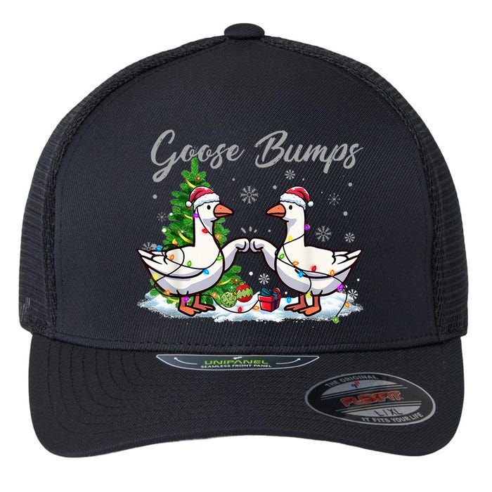 Goose Bumps Christmas Funny Xmas Holidays Flexfit Unipanel Trucker Cap