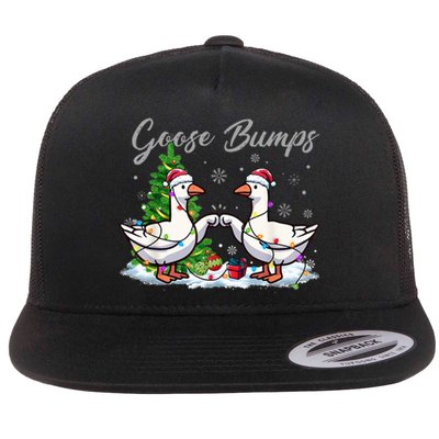 Goose Bumps Christmas Funny Xmas Holidays Flat Bill Trucker Hat