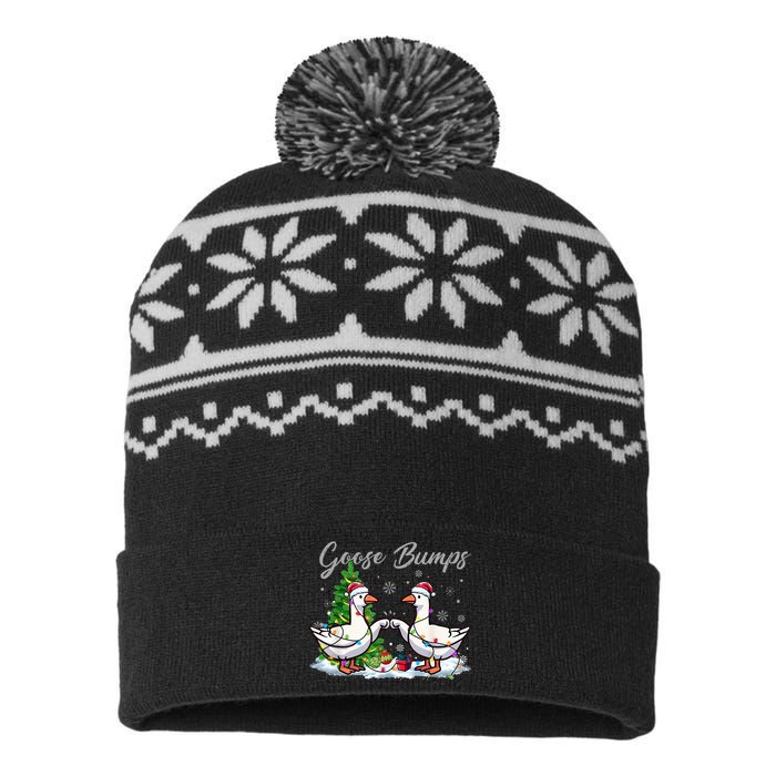 Goose Bumps Christmas Funny Xmas Holidays USA-Made Snowflake Beanie