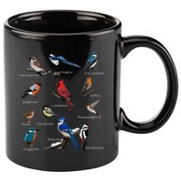 Garden Birds Cardinal Blue Jay Hummingbird Robin 11oz C Handle Ceramic Mug