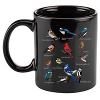 Garden Birds Cardinal Blue Jay Hummingbird Robin 11oz C Handle Ceramic Mug